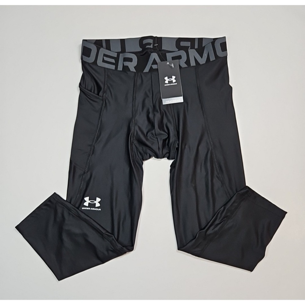 Under Armour HeatGear Black‎ 3/4 Compression Leggings Mens Size Large NWT